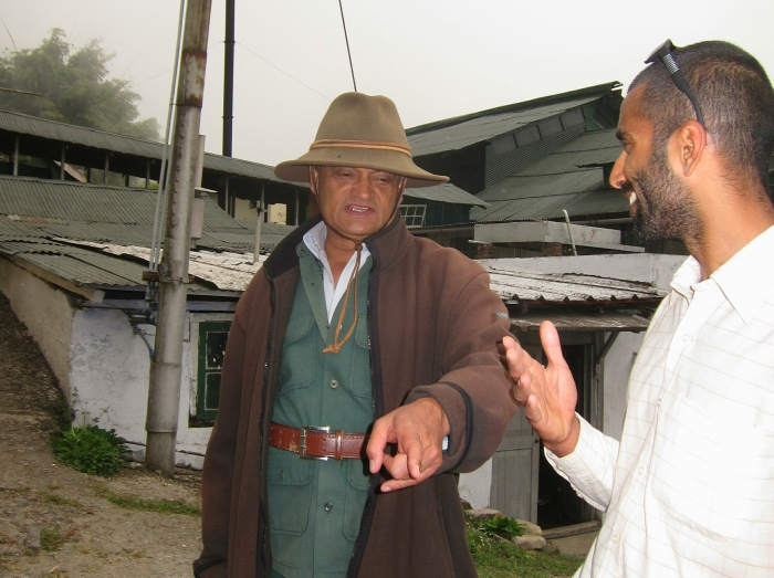 Rajah Banerjee chatting with Raj Vable, Founder of Young Mountain Tea.